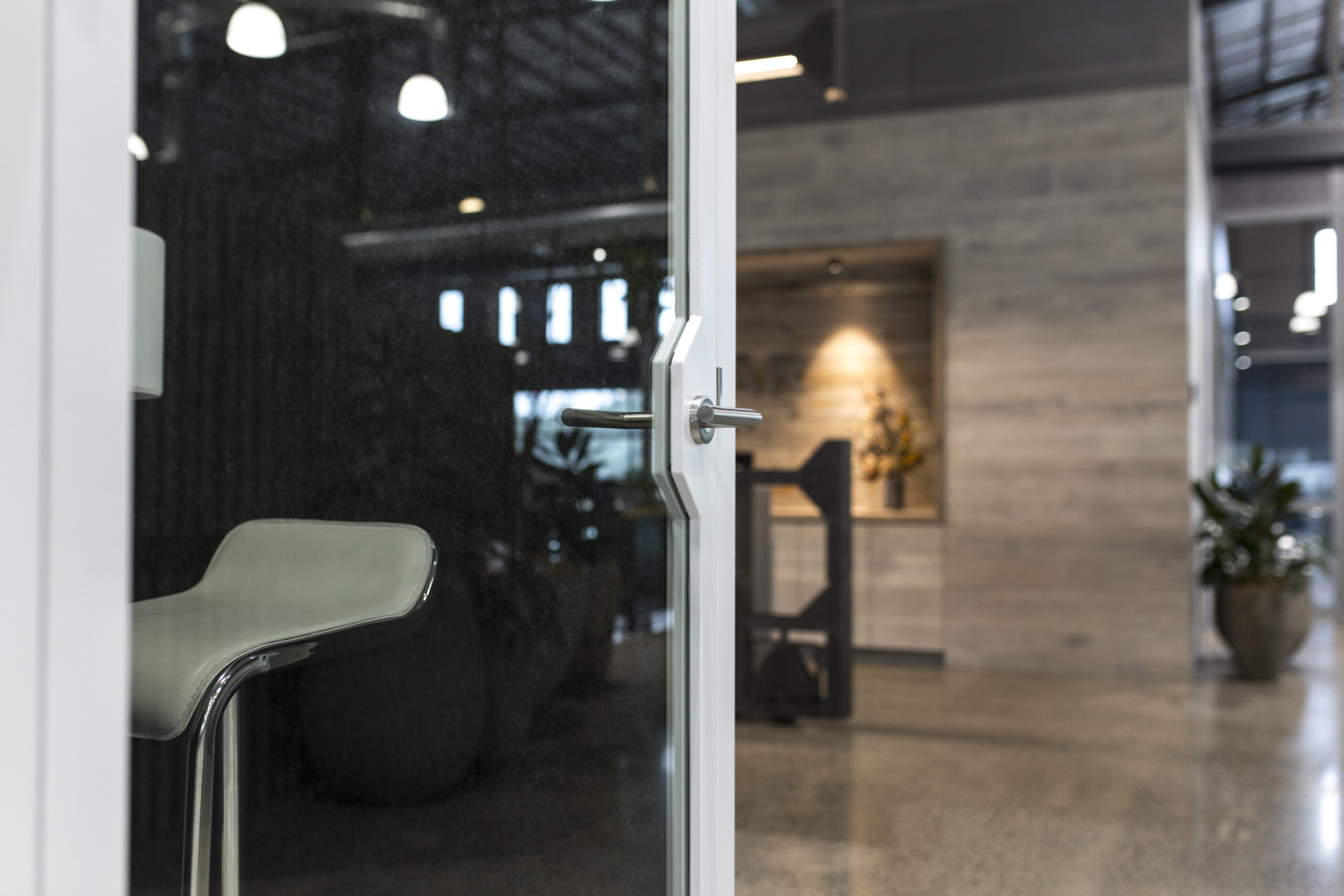 Close-up of a Silent Pod with in a modern open-plan office.